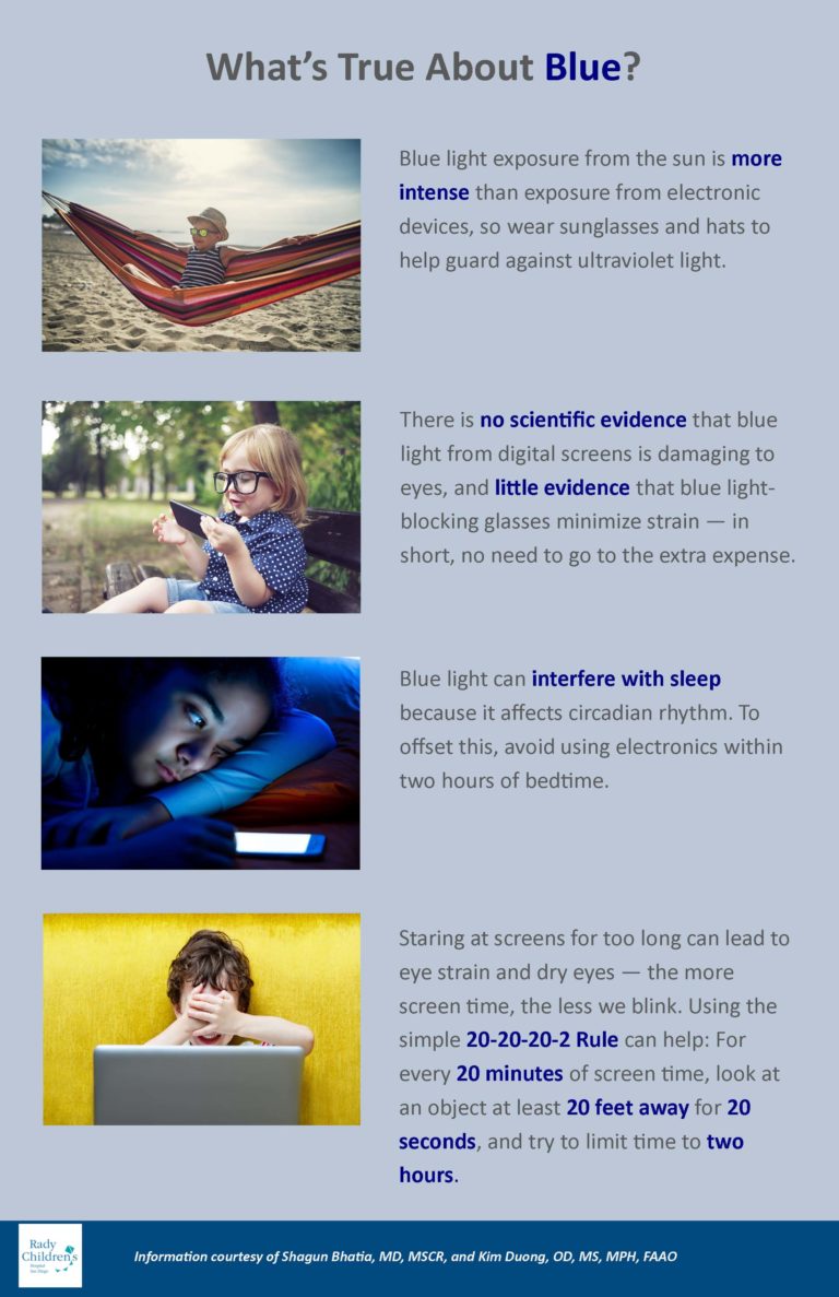 True Blue Is Blue Light Really Bad for Eyes? Rady Children's Hospital