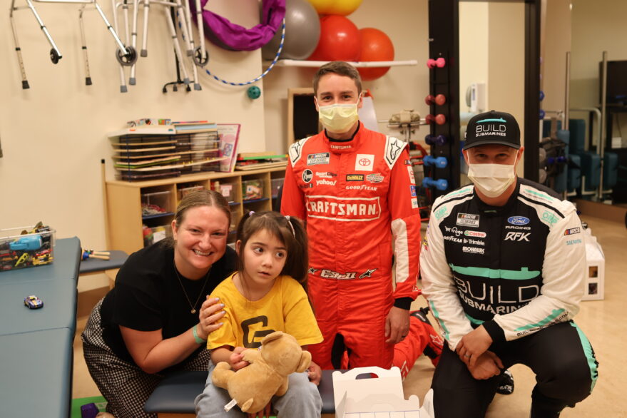 Nascar drivers visit hospital