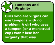tampons maandverband maagdelijkheid